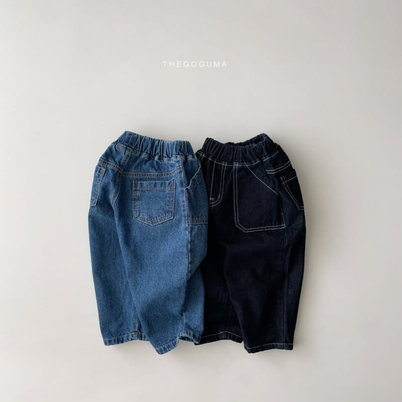Thegoguma - Korean Children Fashion - #magicofchildhood - Out Pocket Baggy Denim Pants - 11