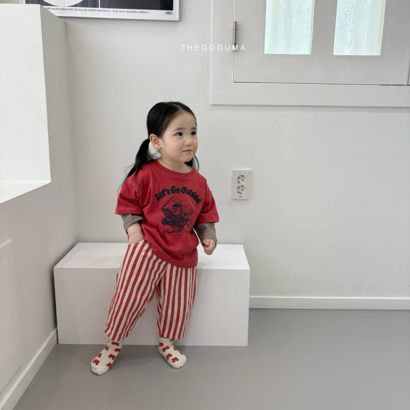 Thegoguma - Korean Children Fashion - #magicofchildhood - One Stripe Pants - 8