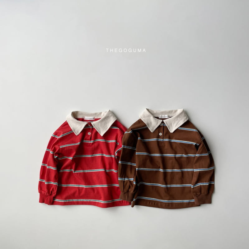 Thegoguma - Korean Children Fashion - #prettylittlegirls - Multi Stripe Collar Tee