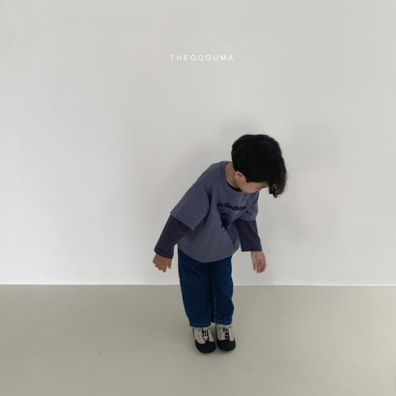 Thegoguma - Korean Children Fashion - #minifashionista - TikTok Straight Denim Pants - 4