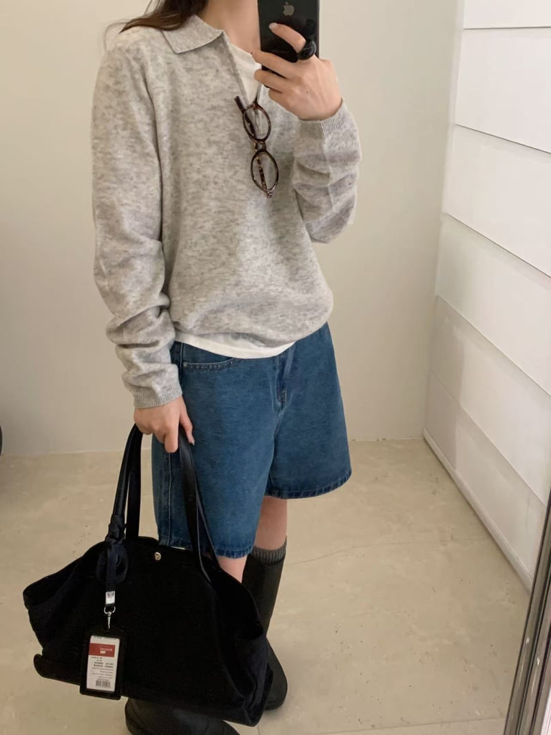 There By - Korean Women Fashion - #momslook - Ellie Wool Collar Knit top - 10