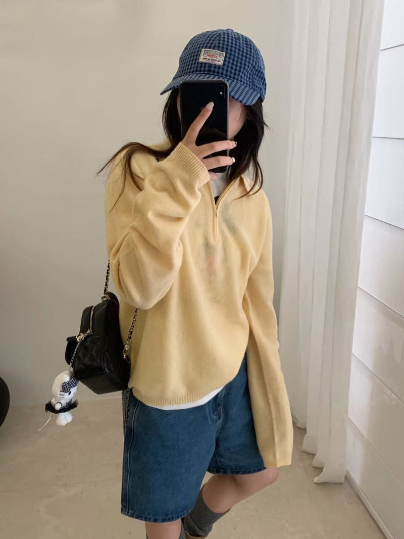 There By - Korean Women Fashion - #momslook - Ellie Wool Collar Knit top - 12