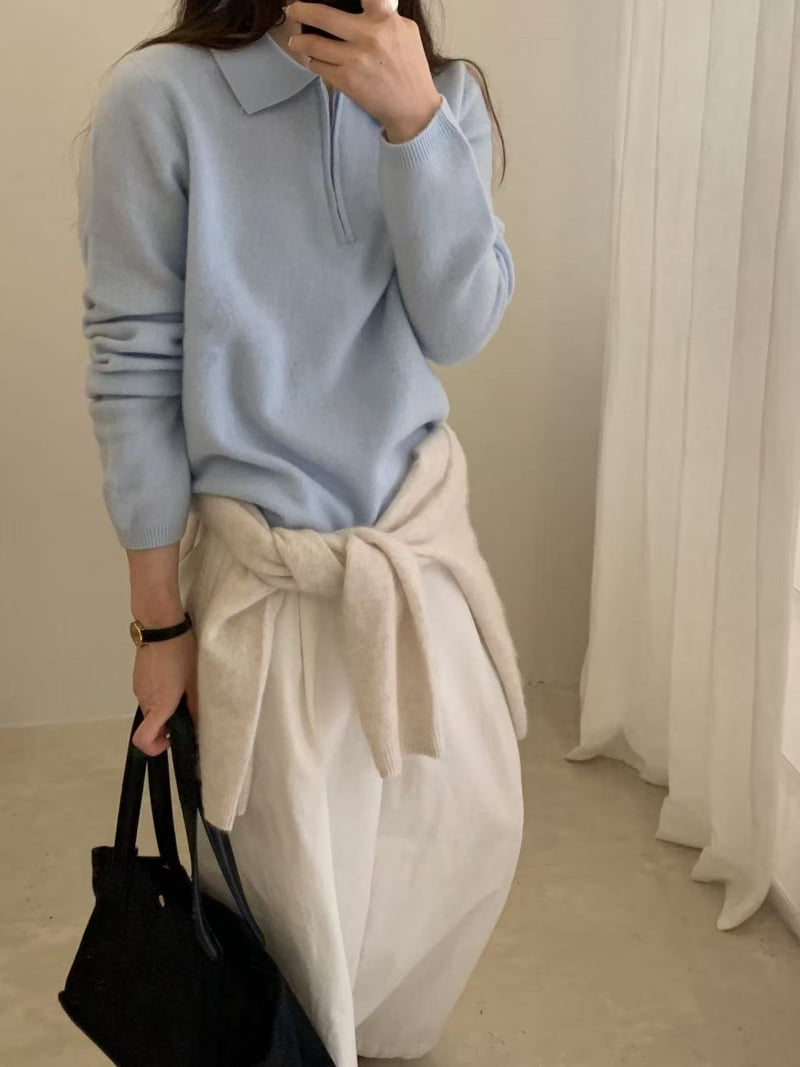 There By - Korean Women Fashion - #momslook - Ellie Wool Collar Knit top - 8