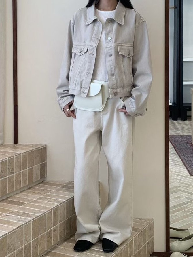 There By - Korean Women Fashion - #momslook - Earth Denim Jacket - 5