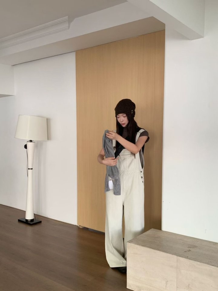 There By - Korean Women Fashion - #momslook - Suspender Denim Overalls - 5