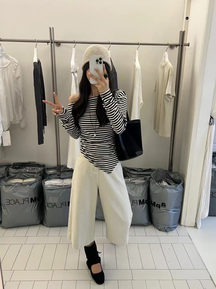 There By - Korean Women Fashion - #momslook - Nell Stripe Tee - 5