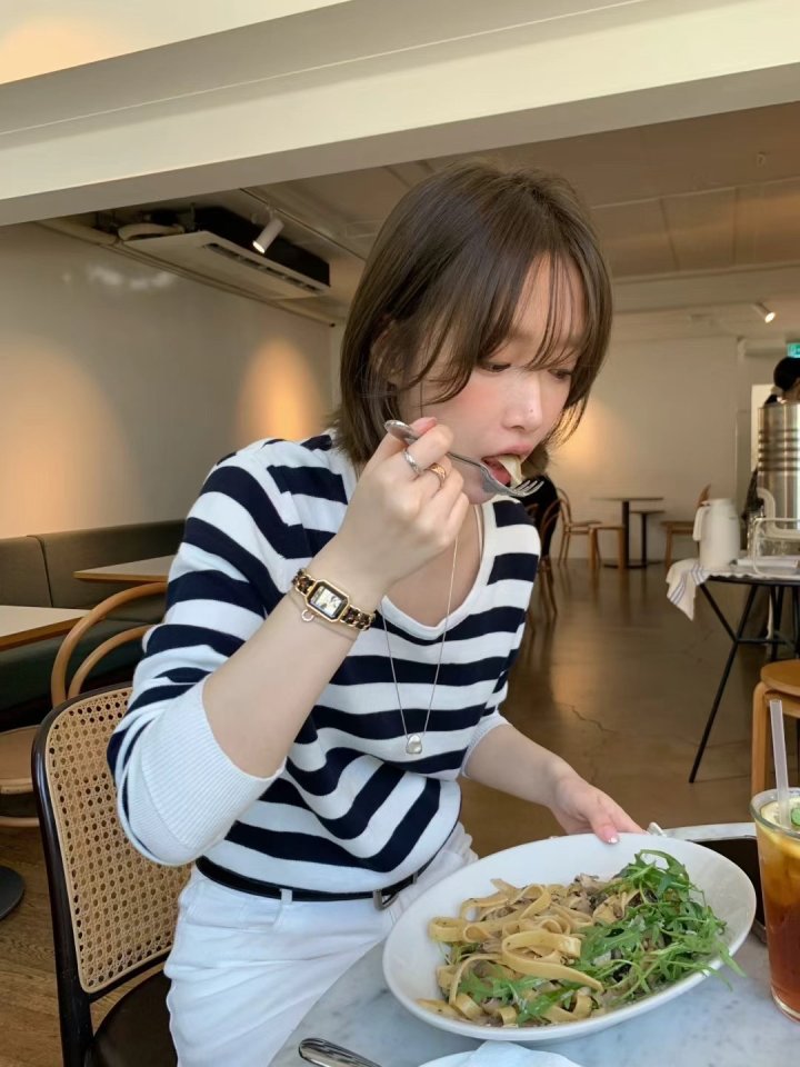 There By - Korean Women Fashion - #romanticstyle - Stripe Knit Top - 6