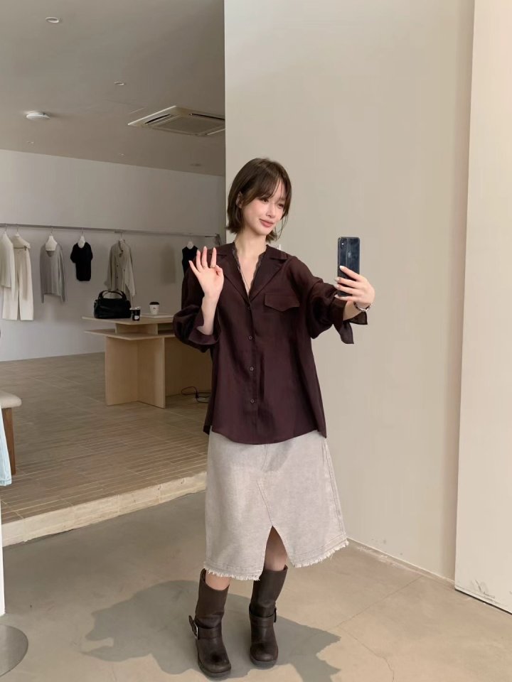 There By - Korean Women Fashion - #shopsmall - Ray Pocket Shirt - 10