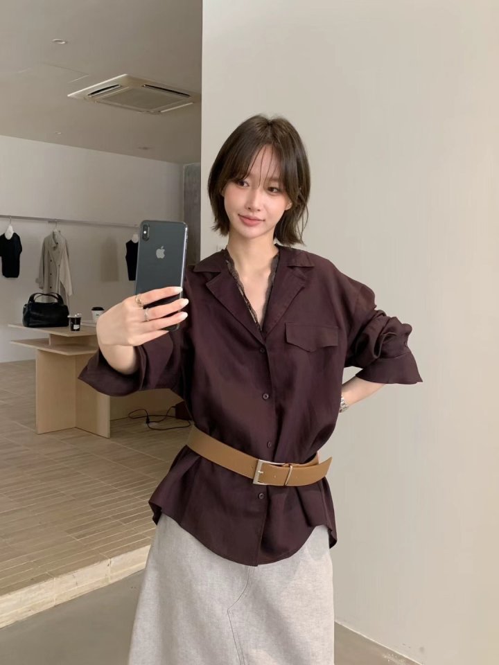 There By - Korean Women Fashion - #thatsdarling - Ray Pocket Shirt - 11