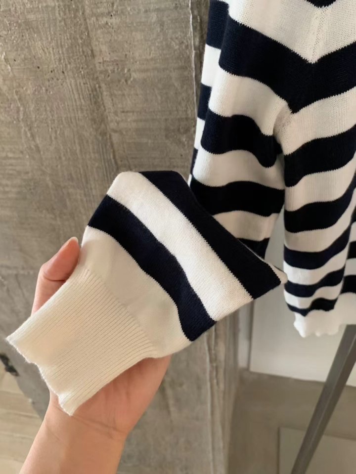 There By - Korean Women Fashion - #thatsdarling - Stripe Knit Top - 8