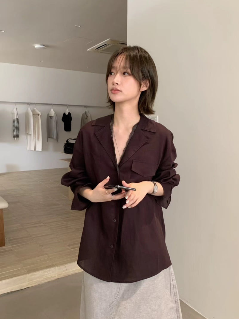 There By - Korean Women Fashion - #thelittlethings - Ray Pocket Shirt - 12