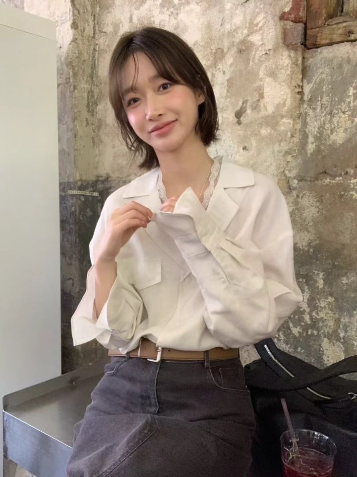 There By - Korean Women Fashion - #vintageinspired - Ray Pocket Shirt - 5