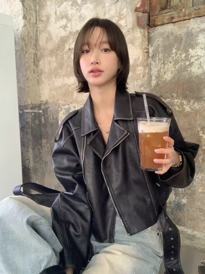 There By - Korean Women Fashion - #vintageinspired - Dien Vega Leather Jumper - 3