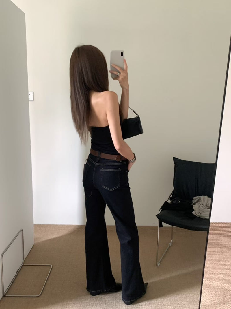 There By - Korean Women Fashion - #vintagekidsstyle - 997 Bootscut Denim Pants - 12