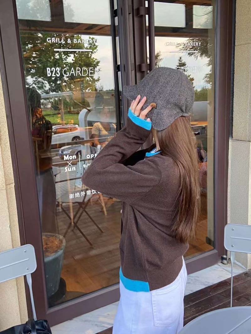 There By - Korean Women Fashion - #womensfashion - Two Tone Cardigan - 8