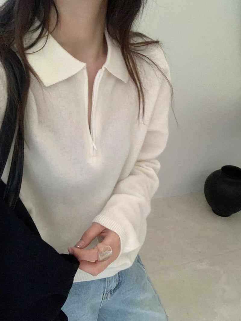 There By - Korean Women Fashion - #womensfashion - Ellie Wool Collar Knit top - 9