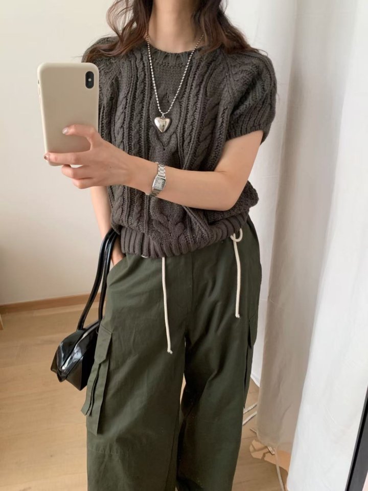 There By - Korean Women Fashion - #momslook - Rian Twist Knit Pullover - 4