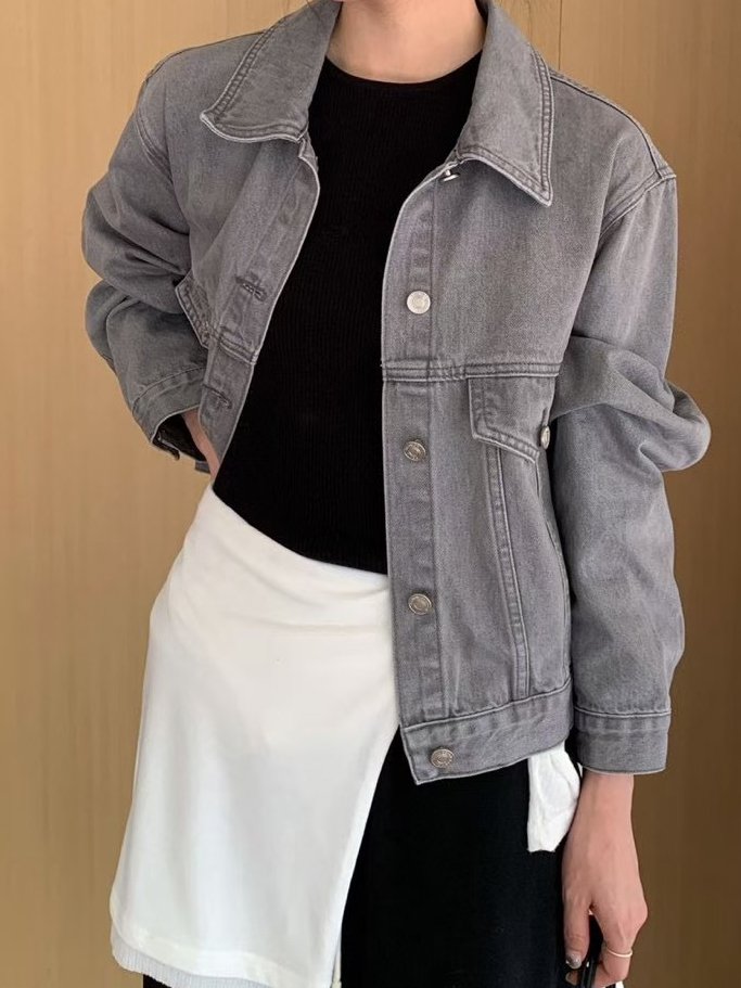 There By - Korean Women Fashion - #womensfashion - Earth Denim Jacket - 10