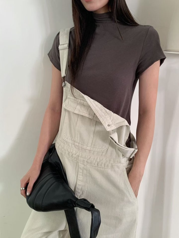 There By - Korean Women Fashion - #womensfashion - Suspender Denim Overalls - 10