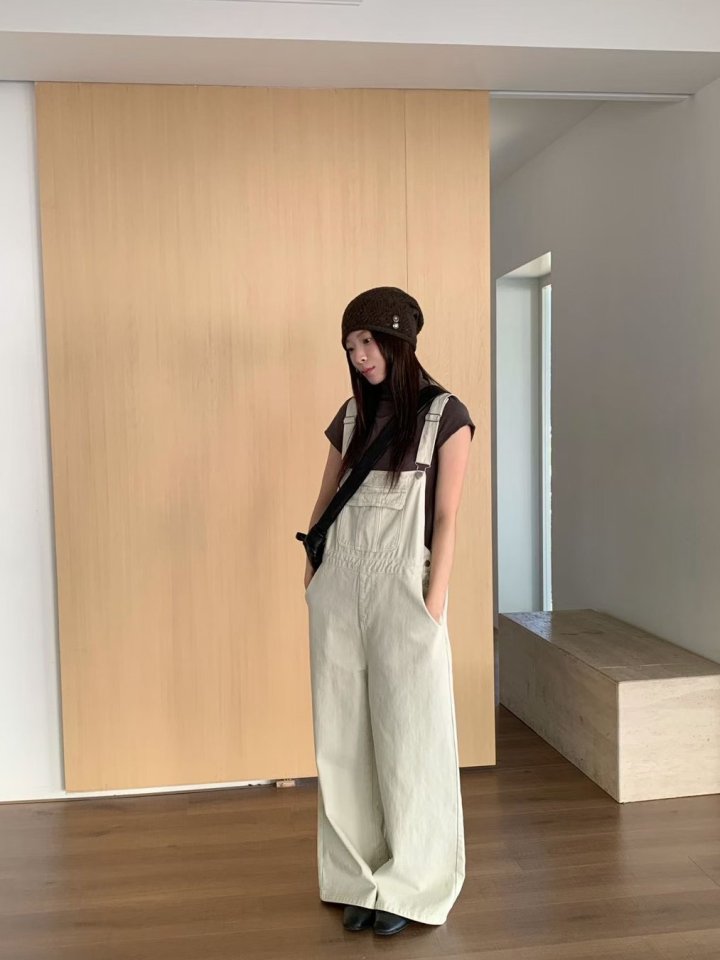 There By - Korean Women Fashion - #womensfashion - Suspender Denim Overalls - 8