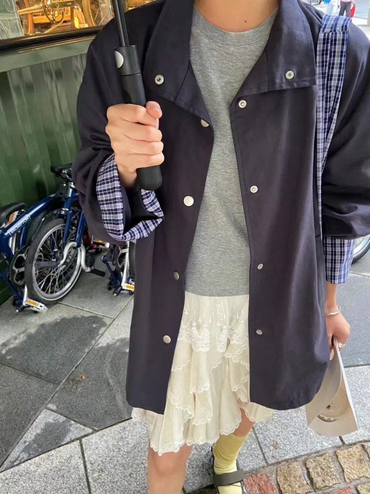 There By - Korean Women Fashion - #womensfashion - Noten Check Sleeved Jumper - 3