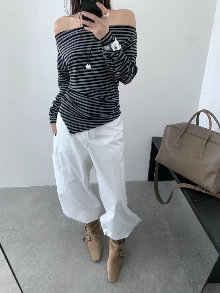 There By - Korean Women Fashion - #womensfashion - Nell Stripe Tee - 6