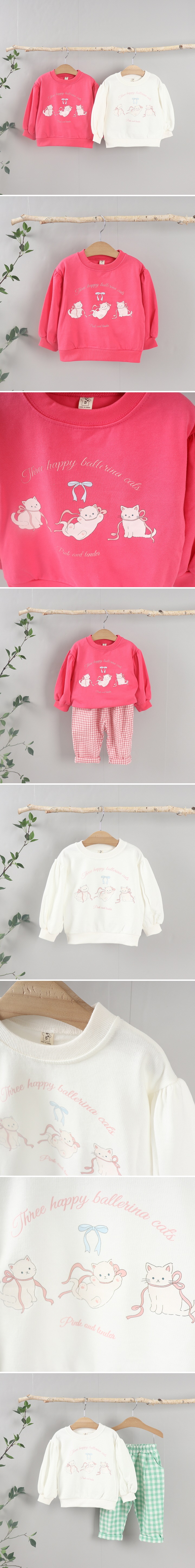 Tony - Korean Children Fashion - #childofig - Ribbon Cat Sweatshirt