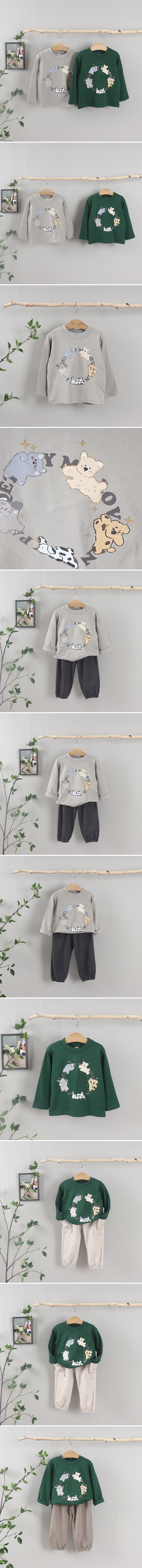 Tony - Korean Children Fashion - #childrensboutique - Round Puppy Sweatshirt