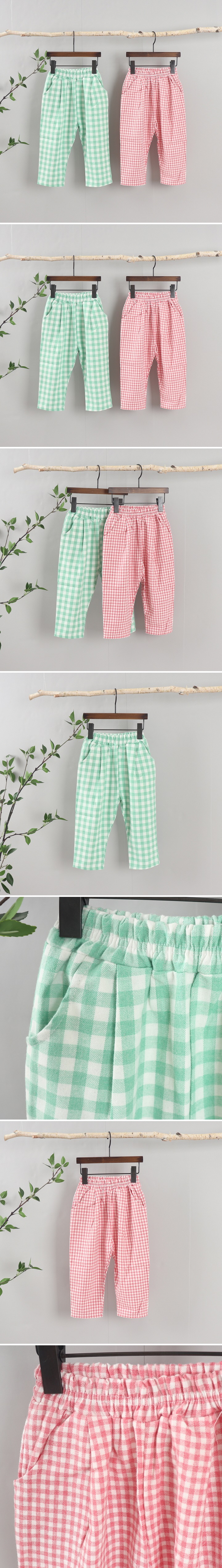 Tony - Korean Children Fashion - #designkidswear - Check Pants