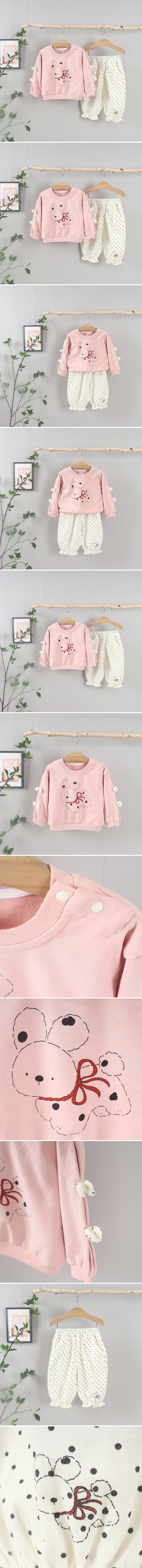 Tony - Korean Children Fashion - #minifashionista - Dot Puppy Set