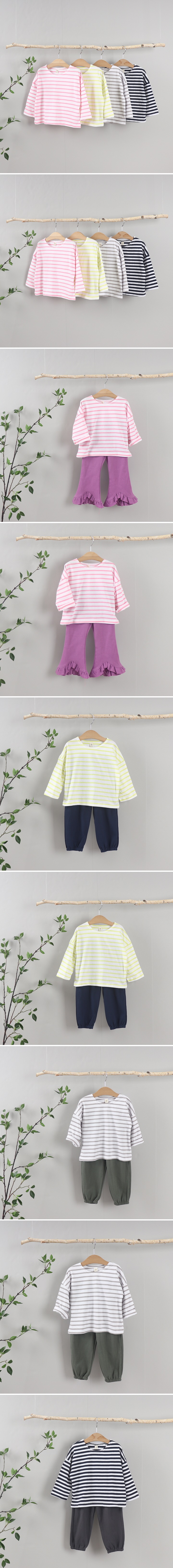 Tony - Korean Children Fashion - #prettylittlegirls - Stripe Tee No.1