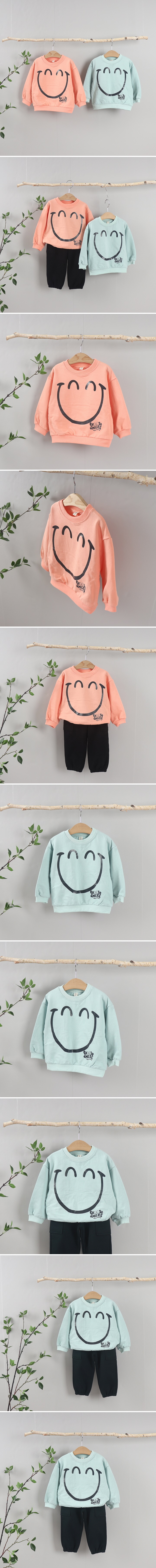 Tony - Korean Children Fashion - #todddlerfashion - Smile Sweatshirt