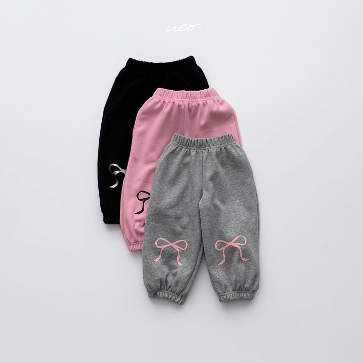 U Eo - Korean Children Fashion - #Kfashion4kids - Bling Ribbon Jogger Pants