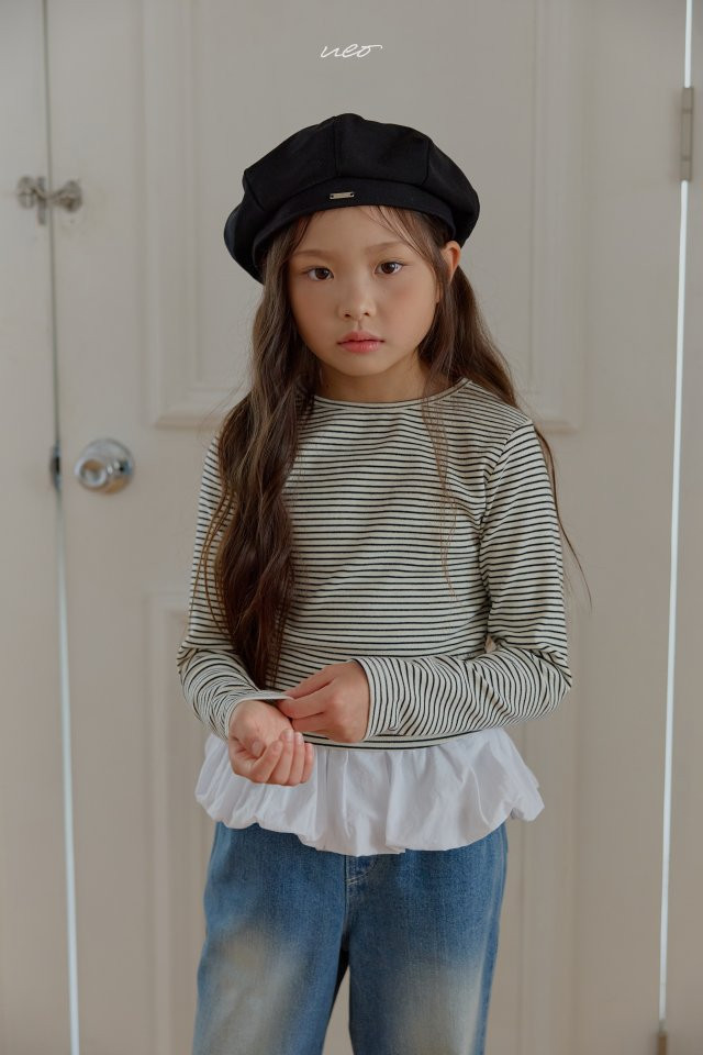 U Eo - Korean Children Fashion - #Kfashion4kids - Heart Stripe Tee - 10