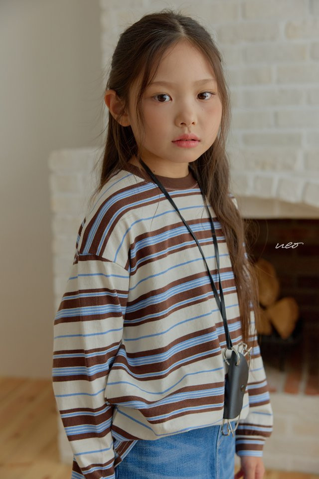 U Eo - Korean Children Fashion - #childofig - Mocha Mousse Stripe Tee - 10
