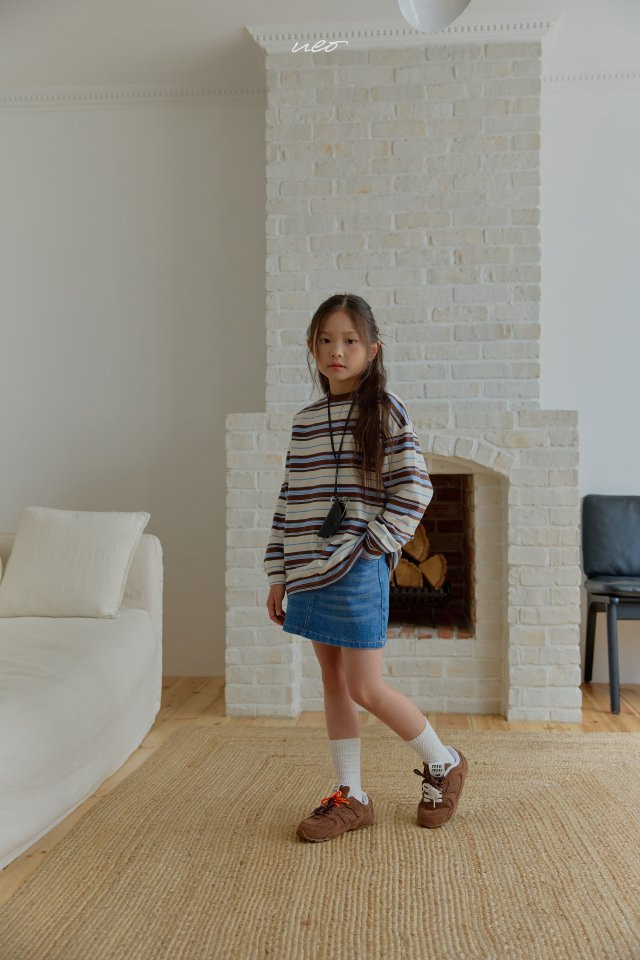 U Eo - Korean Children Fashion - #childofig - Mocha Mousse Stripe Tee - 11