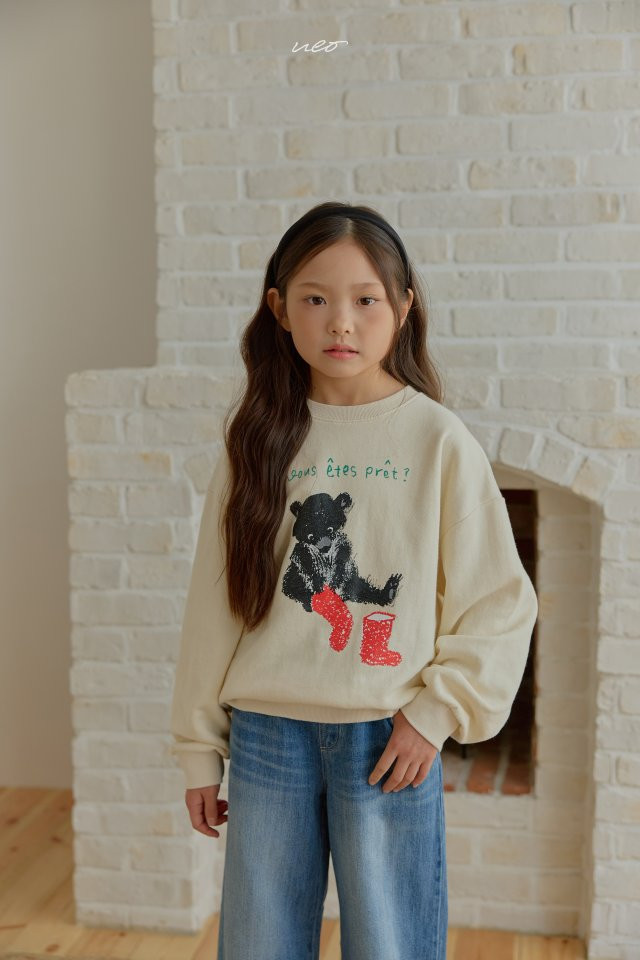 U Eo - Korean Children Fashion - #childofig - Red Boots Bear Sweatshirt - 8