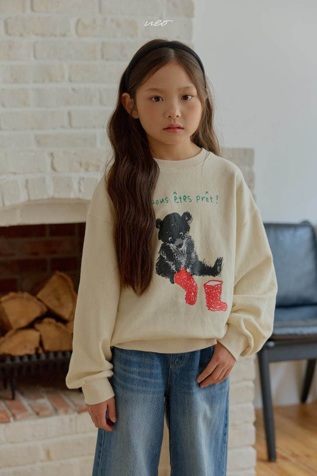 U Eo - Korean Children Fashion - #childofig - Red Boots Bear Sweatshirt - 9