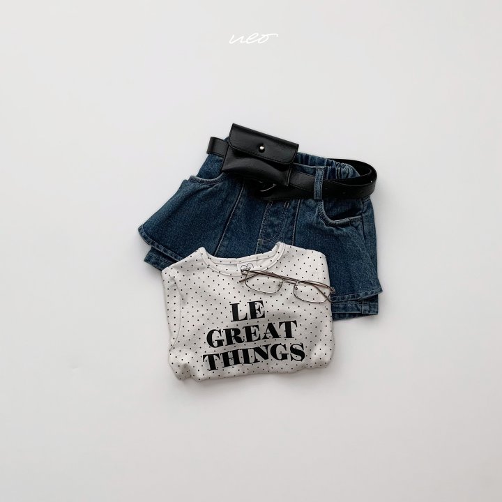 U Eo - Korean Children Fashion - #childofig - Petit Culotte Denim Pants - 7