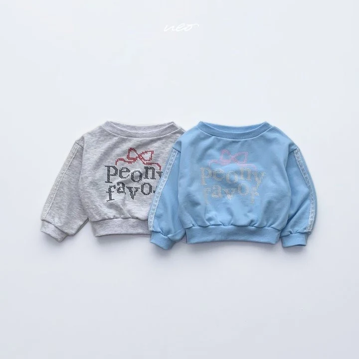 U Eo - Korean Children Fashion - #childofig - Peony Boat Neck Sweatshirt