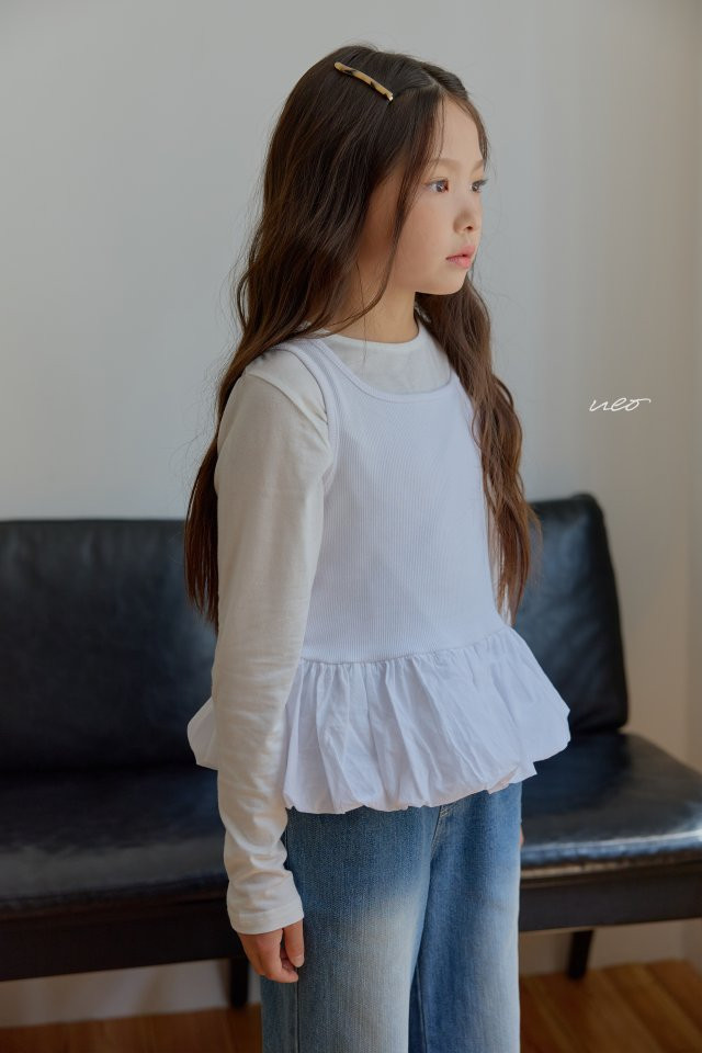 U Eo - Korean Children Fashion - #childrensboutique - Balloon Ribbed Sleeveless - 9