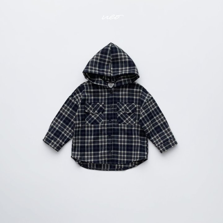 U Eo - Korean Children Fashion - #designkidswear - Teto Check Hoodie Shirt - 5