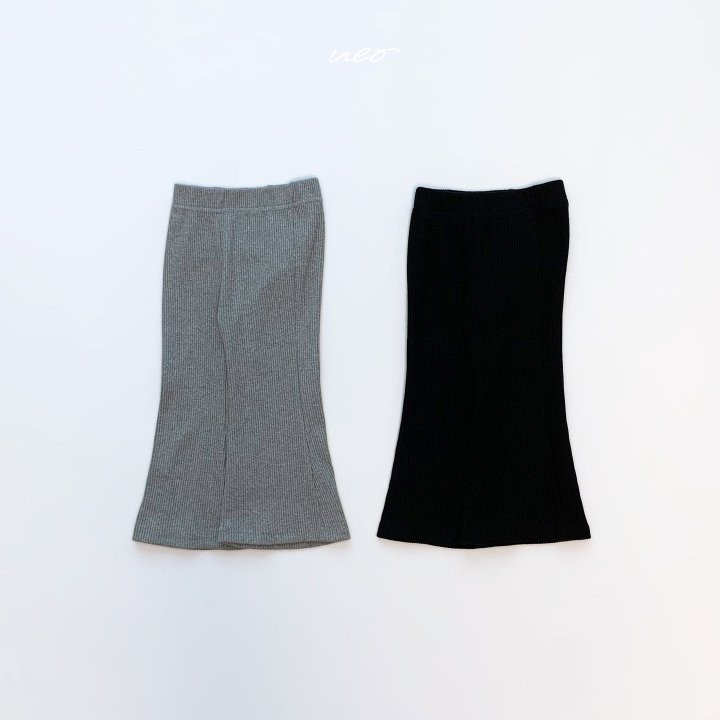 U Eo - Korean Children Fashion - #designkidswear - Stretch Ribbed Bootcut Pants