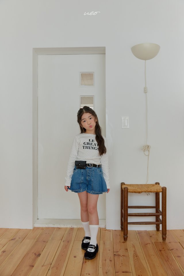 U Eo - Korean Children Fashion - #designkidswear - Petit Culotte Denim Pants - 9