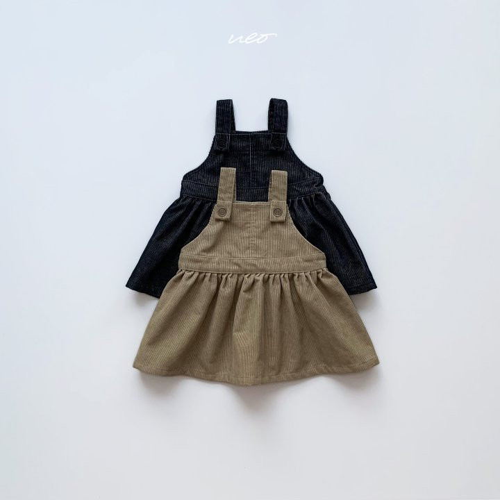 U Eo - Korean Children Fashion - #discoveringself - Tulip Corduroy Suspender One-piece