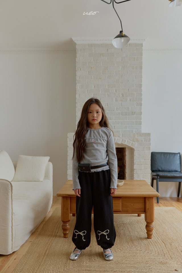 U Eo - Korean Children Fashion - #discoveringself - Bling Ribbon Jogger Pants - 12