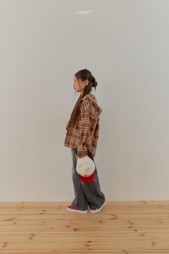 U Eo - Korean Children Fashion - #fashionkids - Teto Check Hoodie Shirt - 7