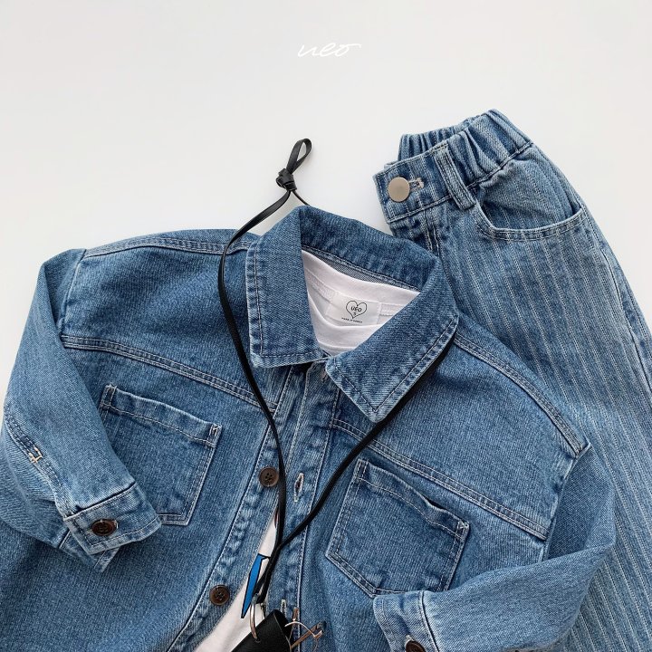 U Eo - Korean Children Fashion - #fashionkids - Wild Denim Shacket - 6