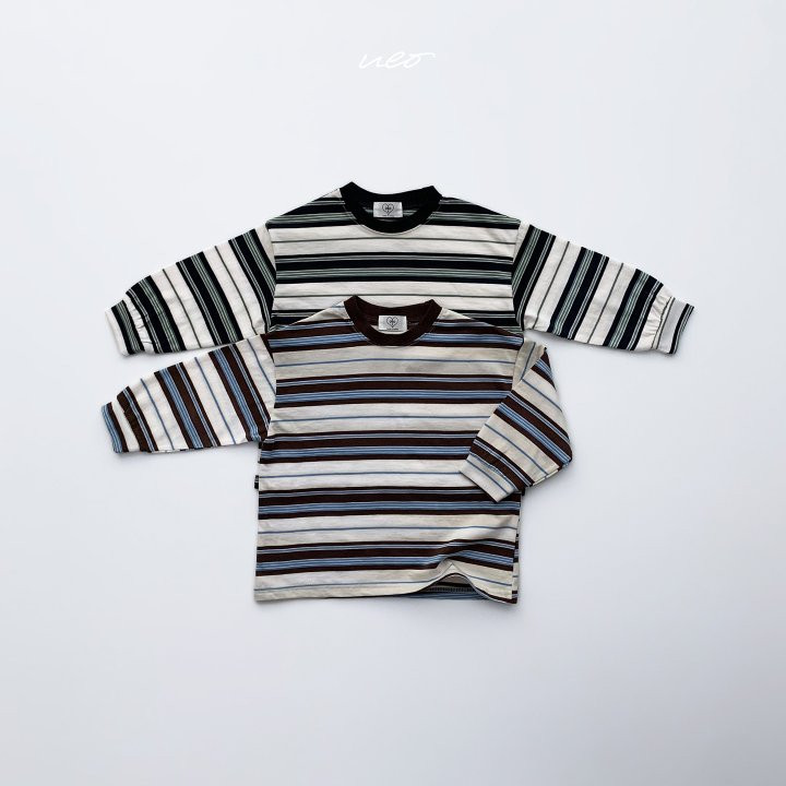 U Eo - Korean Children Fashion - #fashionkids - Mocha Mousse Stripe Tee