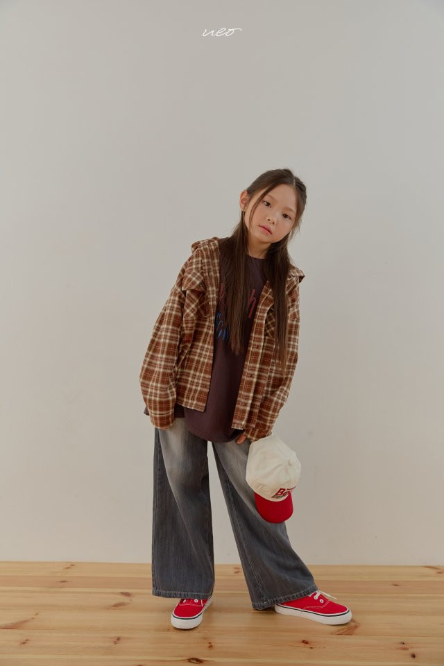 U Eo - Korean Children Fashion - #fashionkids - Signature Wide Denim Pants - 8